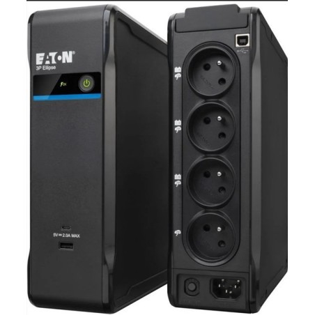 Onduleur Off-line Eaton 3P Ellipse 3P700UF - 420 W / 700 VA - 4 prises FR + USB
