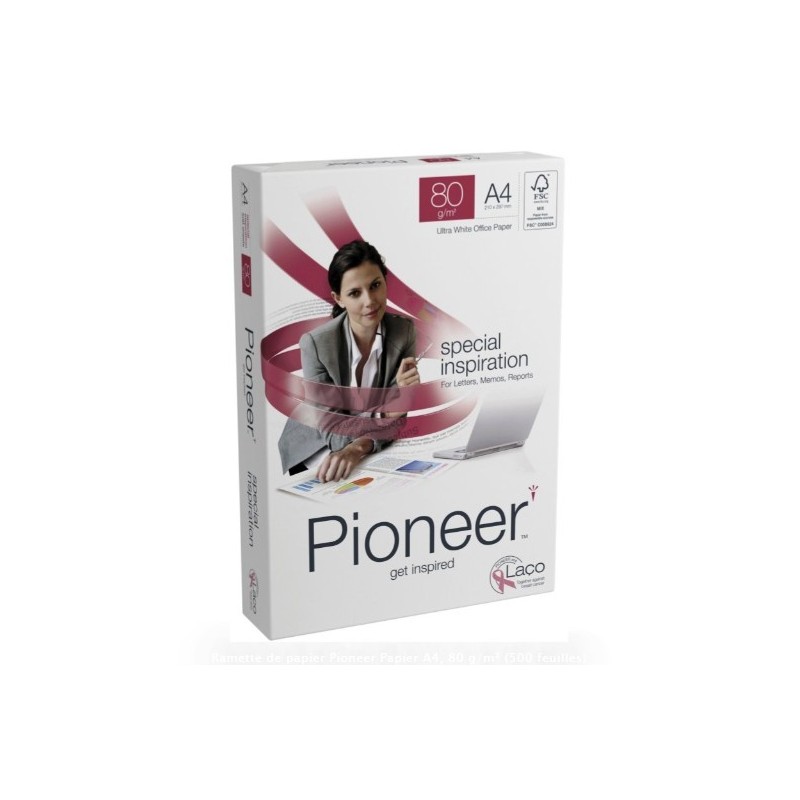 Ramette de papier Pioneer Papier A4, 80 g/m² (500 feuilles)