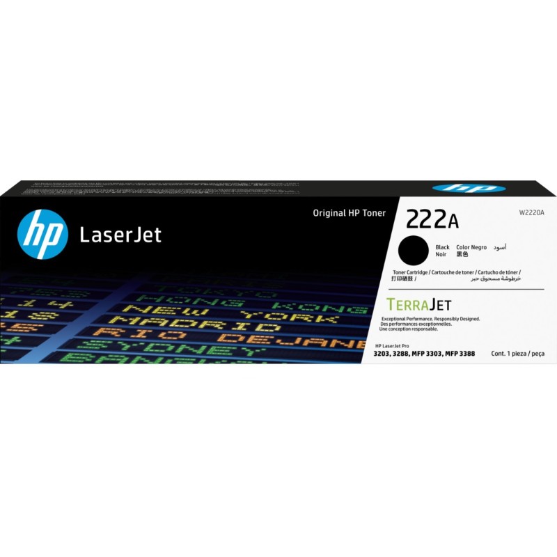 HP 222A Noir (W2220A) - Toner HP LaserJet d'origine
