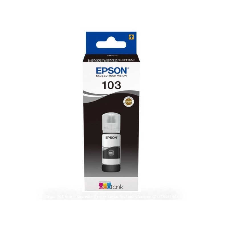 Epson 103 Noir - Bouteille d'encre Epson EcoTank d'origine (C13T00S14A)