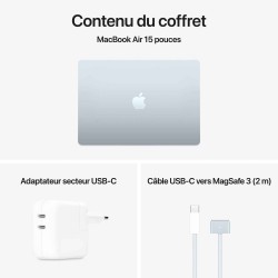 Apple MacBook Air M4 15 pouces (2025) Bleu ciel 16Go/512 Go (MC7C4FN/A)